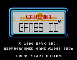 California Games II screenshot 3 for Sega Master System